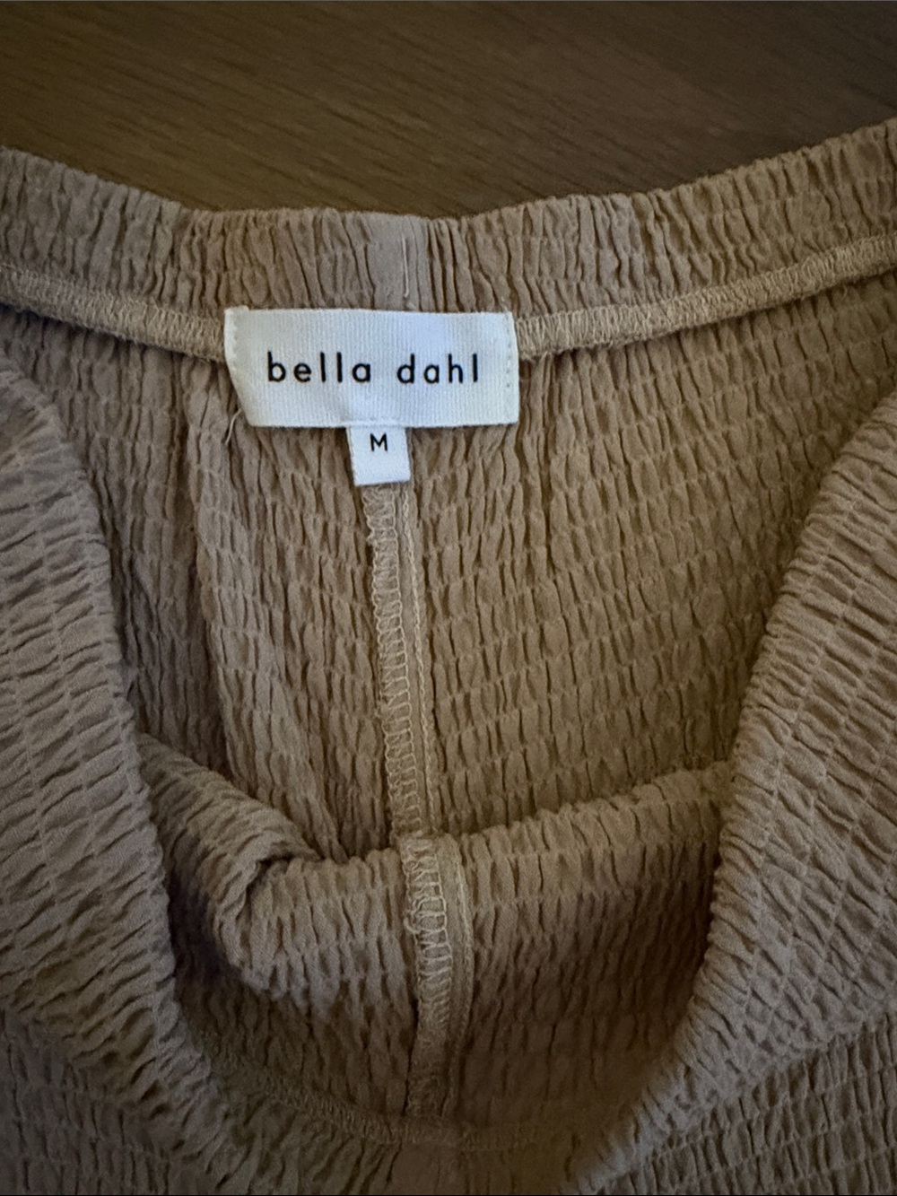 Textured Wide-Leg Pull-On Pants - Light Beige - Picture 3 of 3